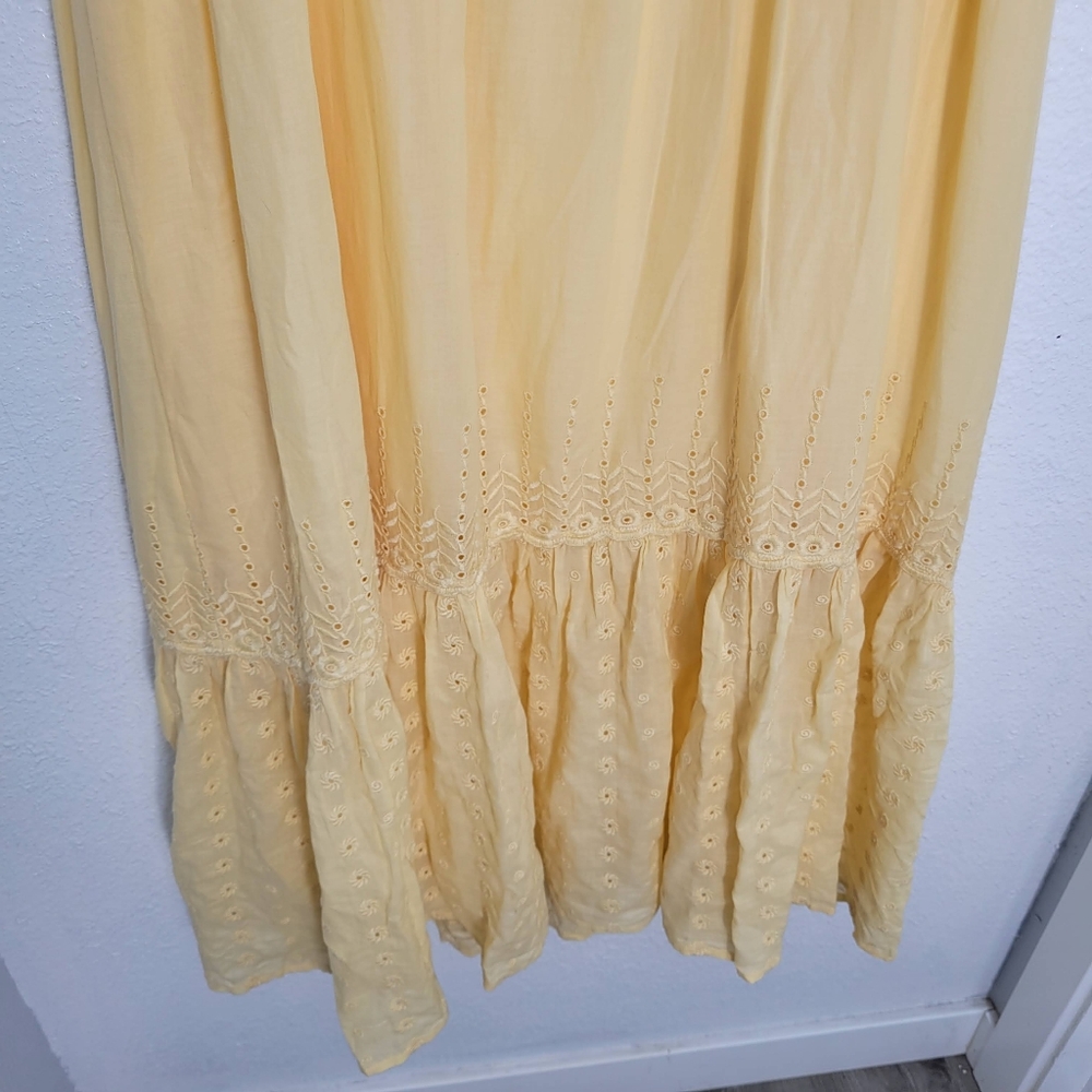 J Crew Sorrento dress in Organic cotton voile CK827 Size M Yellow NWT - Picture 8 of 11